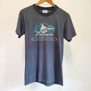 Vintage Arizona Pottery Grand Canyon State Single Stitch Striped Shirt Mens S